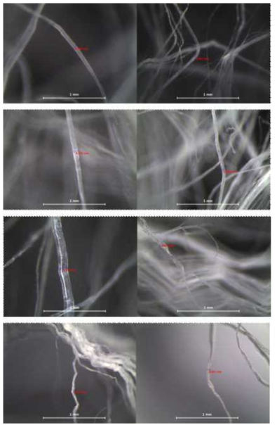 Fibril 굵기(조건 : 45°, 60mm) (2)