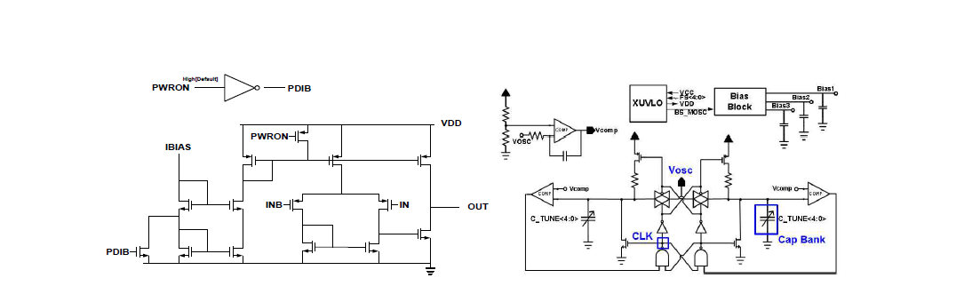 Op-Amp 회로도 및 Relaxation Oscillator의 회로도