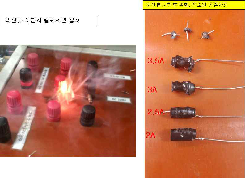 FROCTL 과전류 시험; 원통형 PBT 케이스 사용