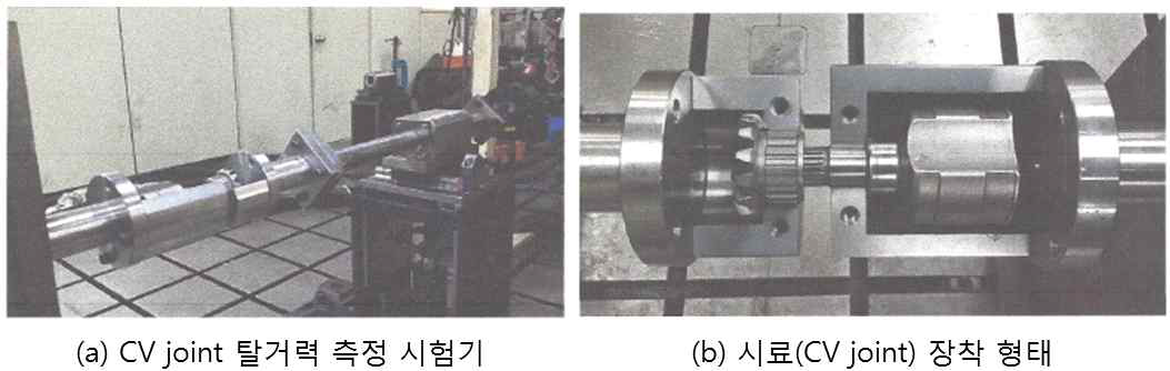 CV joint 탈거력 측정 시험 장비