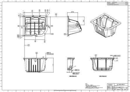 Engine Oil Pan 설계 도면