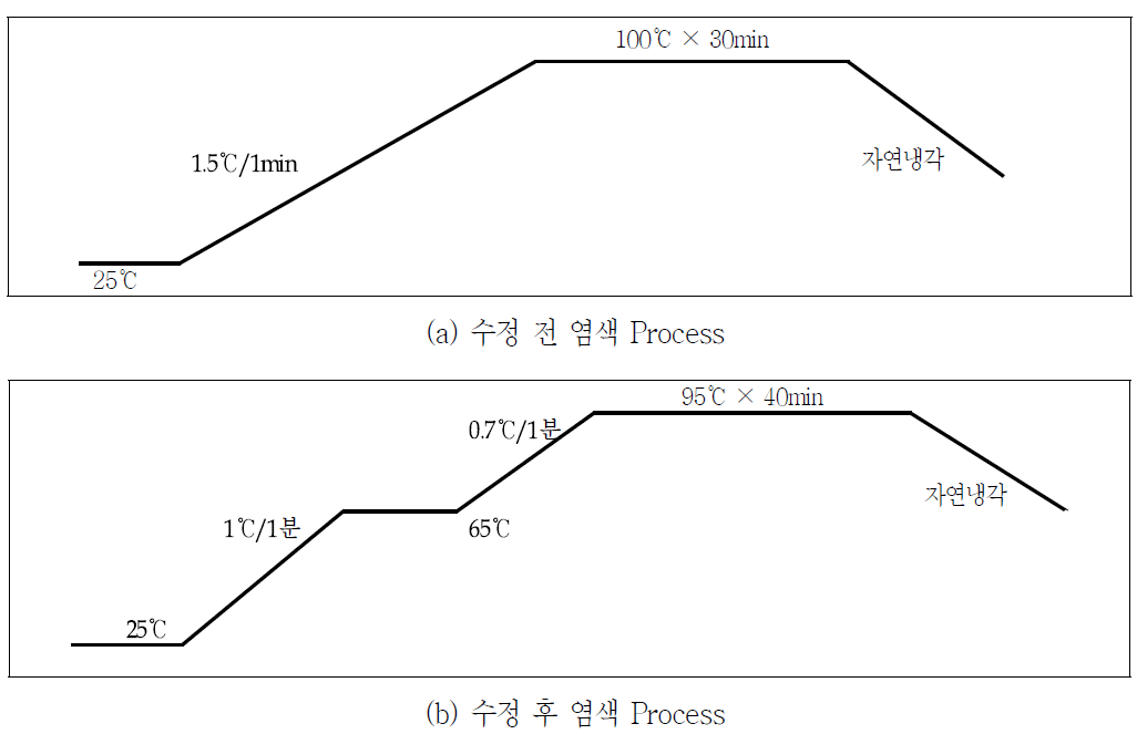 개발 제품 염색 공정 Process