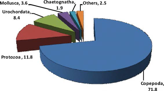 Zooplankton composition(%) in November 2005.