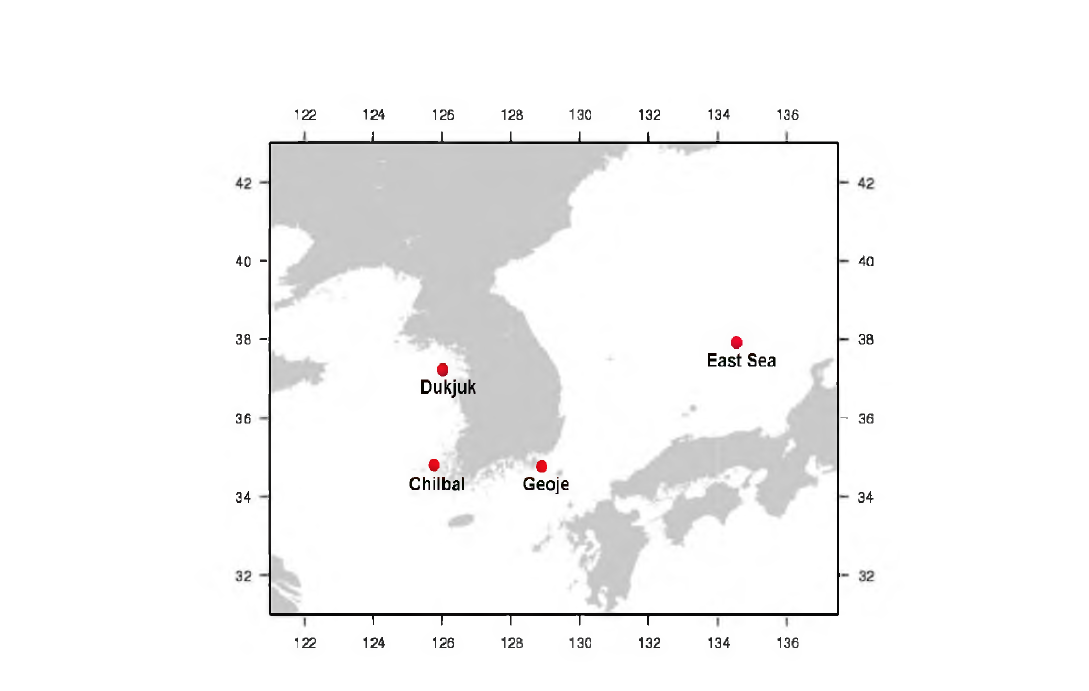 Map of the buoy locations.