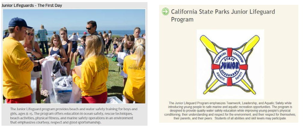 캘리포니아 라구나 비치 여름 어린이 수상안전교육