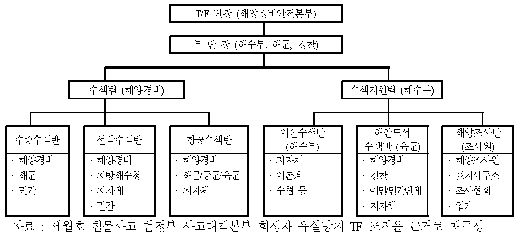 유실방지 전담반(TF) 구성(안)