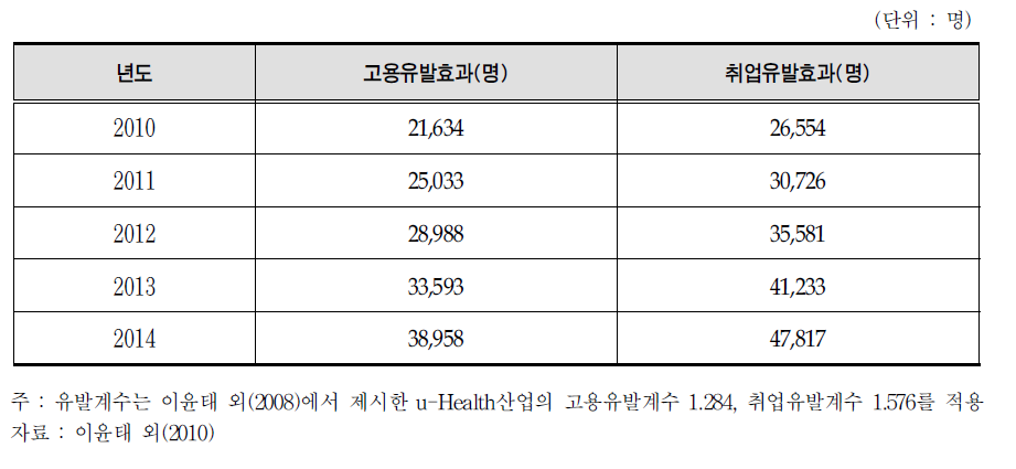 u-Health산업의 파급효과