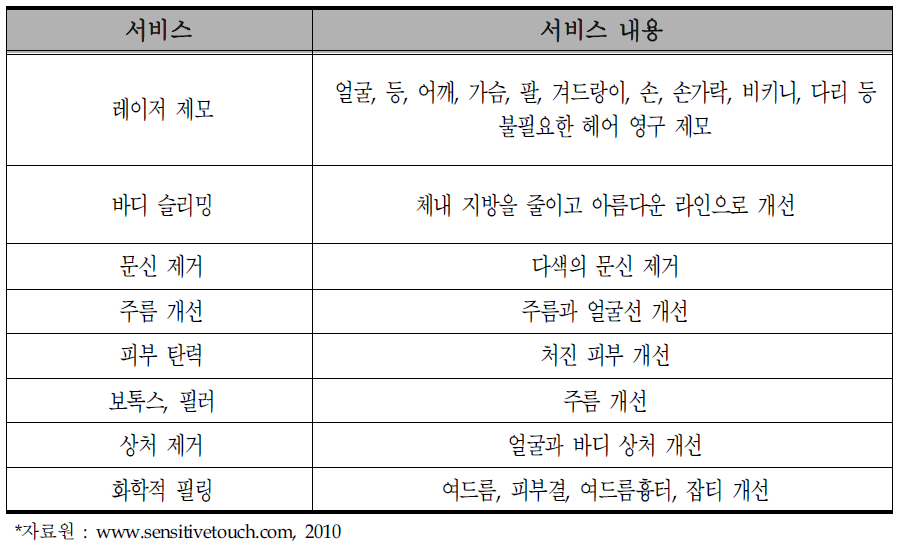 미국 메디컬 스파 서비스 프로그램-사례1