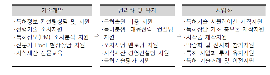 특허정보종합컨설팅 추진 단계