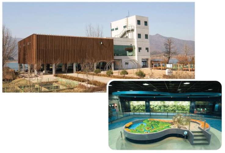 수질정화교육관 유사 사례(한강물환경생태관 시설)