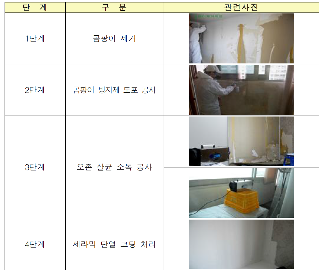 침수가구 곰팡이 제거 단계