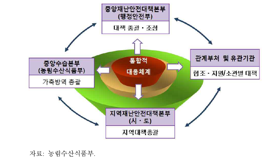 중앙재난안전대책본부 대응 체계도