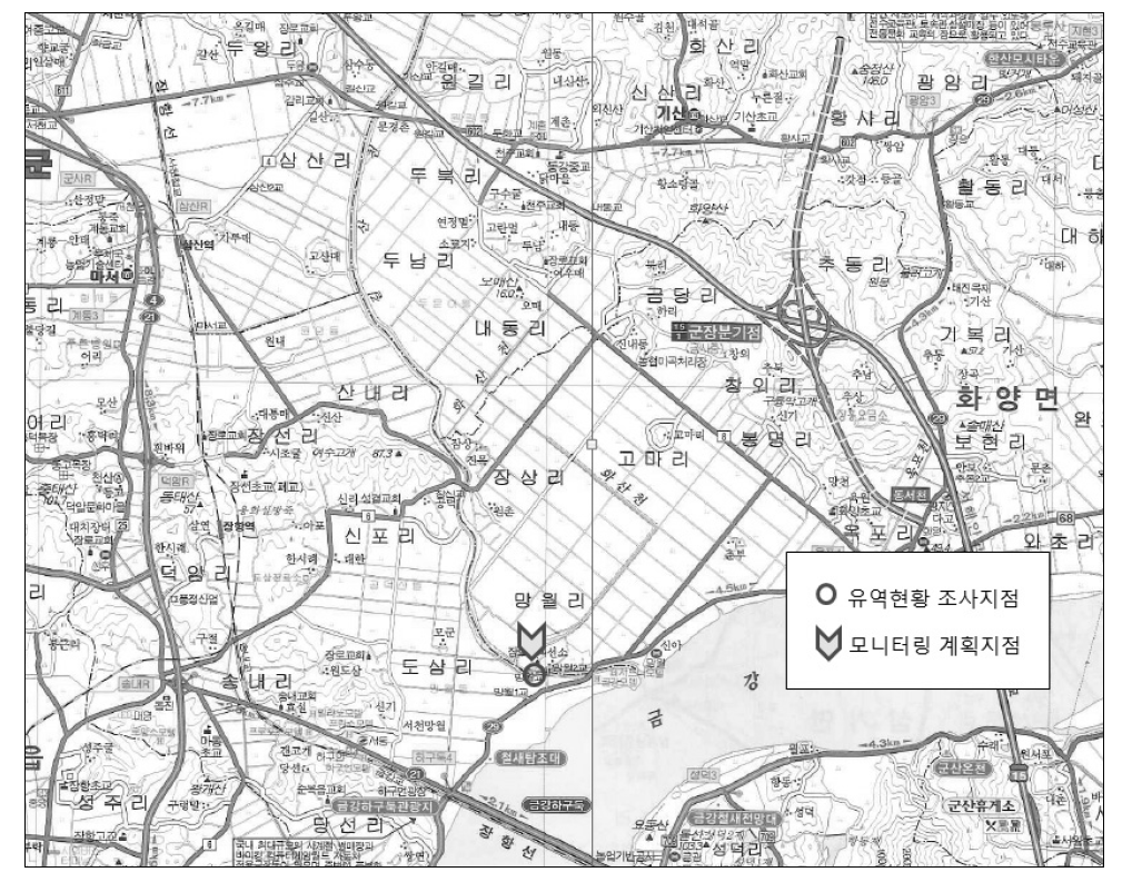 길산천 유역현황 조사지점