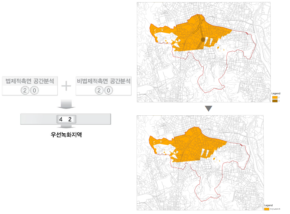 경관향상을 위한 건축물녹화 대상지역 도출