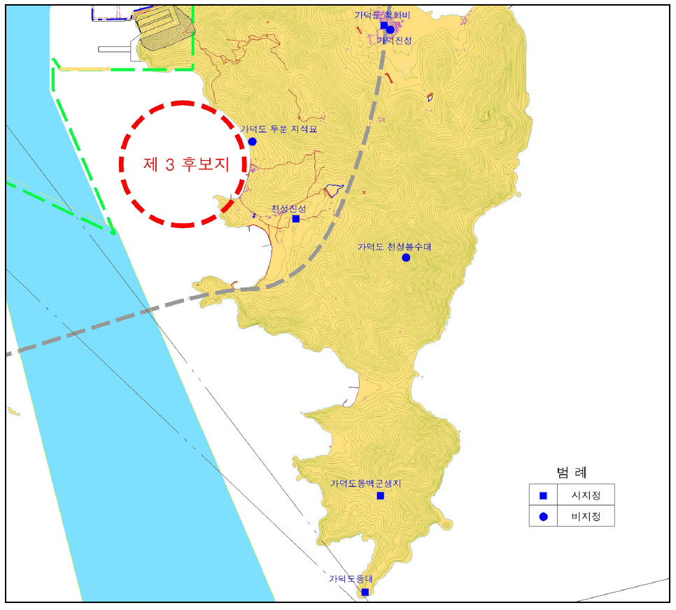 제3후보지 인근 문화재 현황도