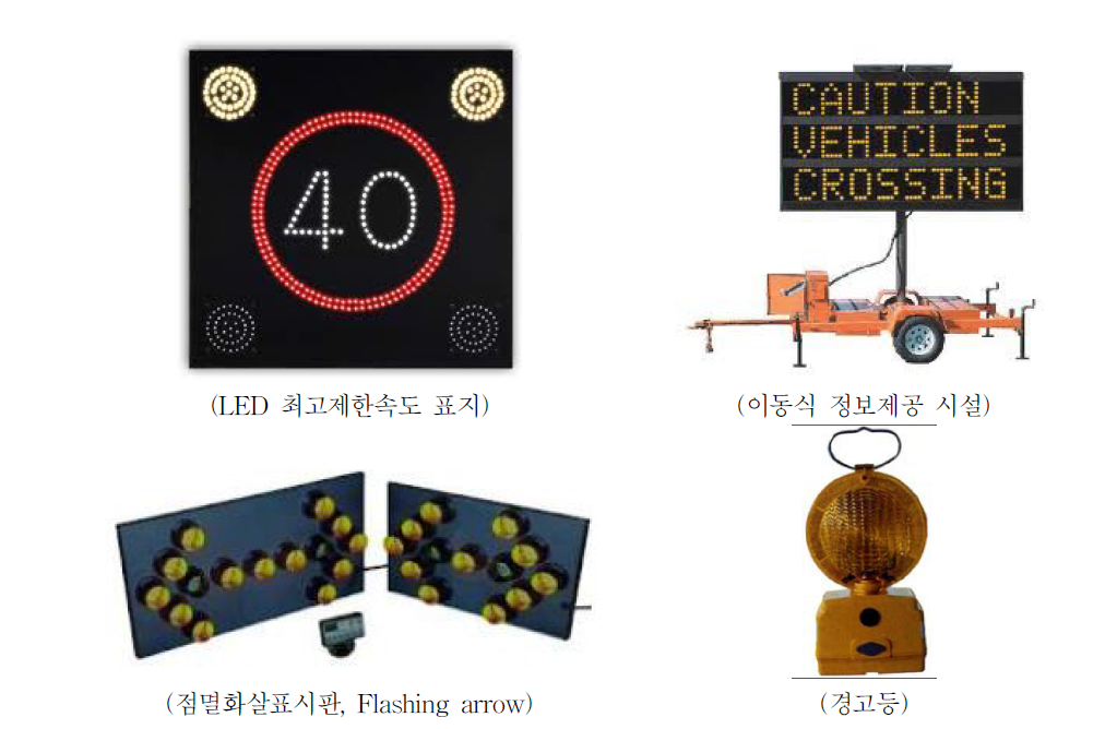 운전자 주의 증진 시설 예