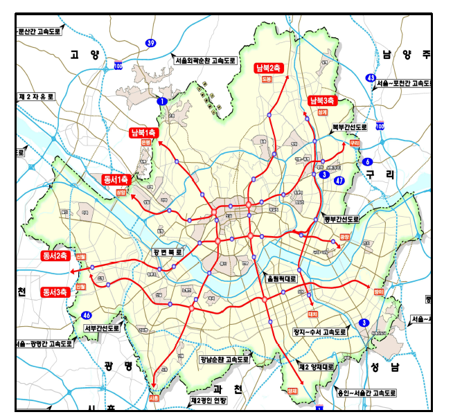 서울시 지하도로 계획안