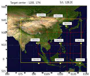 Spatial coverage of GEMS