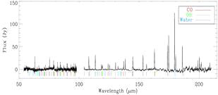 The HSO/PACS spectra detected in L1448-MM.