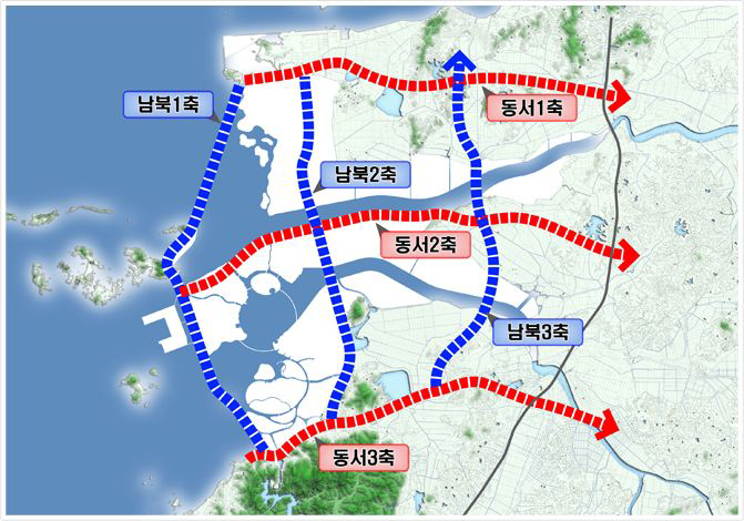 새만금 간선도로축 구상