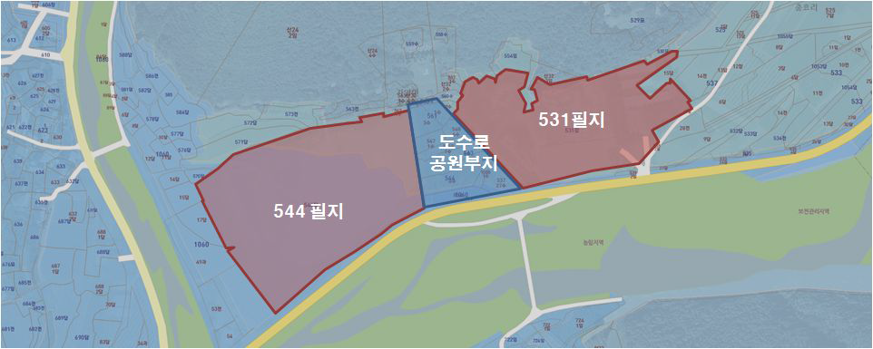 사업 대상지 지번도