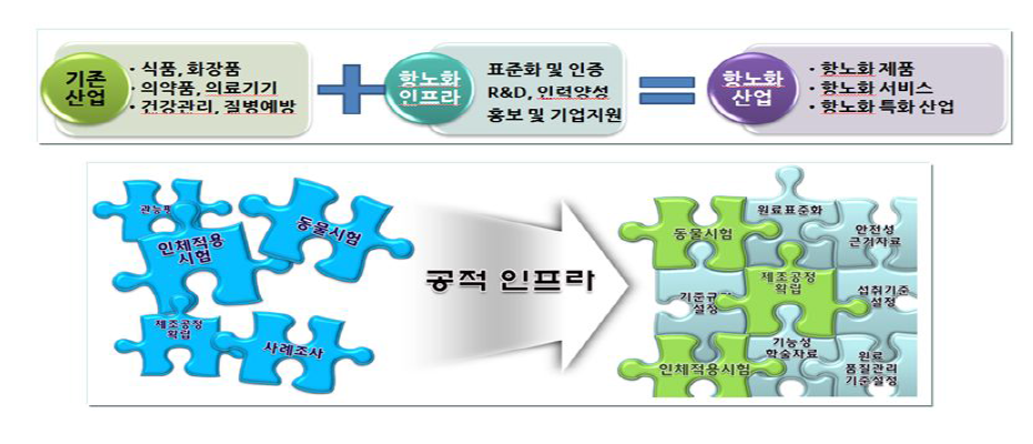 항노화 클러스터의 개념도