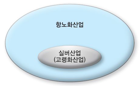 항노화산업과 실버산업(고령친화산업)의 관계