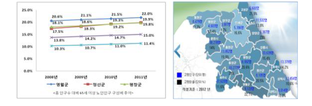 영월권역 노인인구 현황