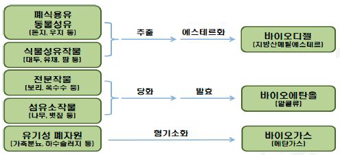 바이오연료 변환 과정