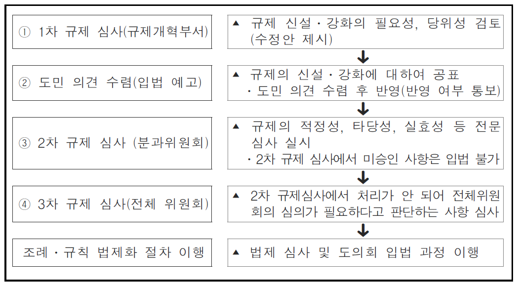 규제심사 체계도( 3단계 심사안)