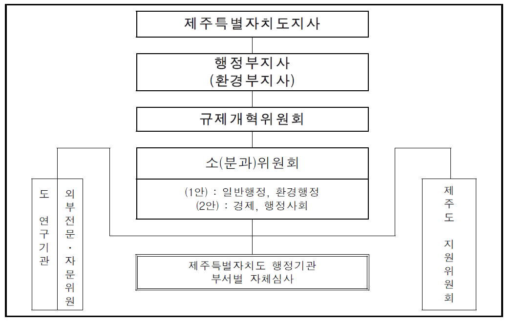 제주특별자치도 규제개혁 추진체계