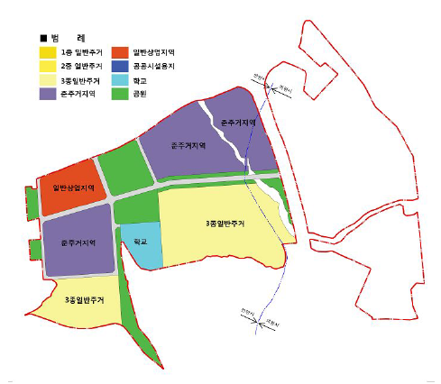 현 교정시설부지 개발 토지이용계획 대안 2-1
