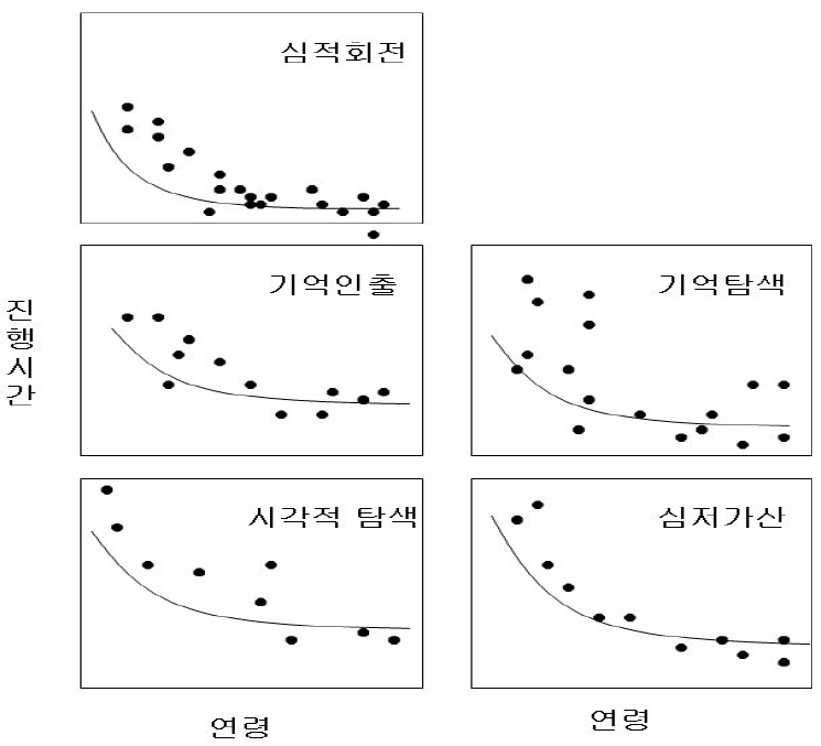 정보 처리 속도의 발달곡선