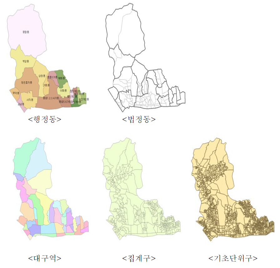 종로구 통계구역 설정현황