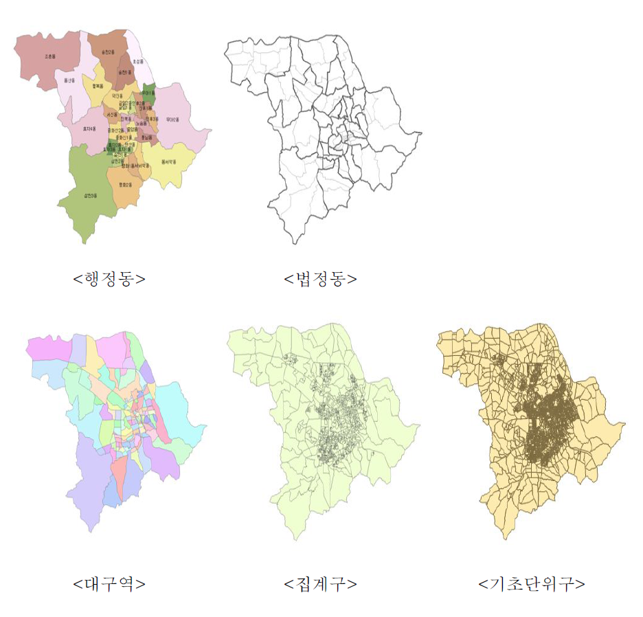 전주시 통계구역 설정현황