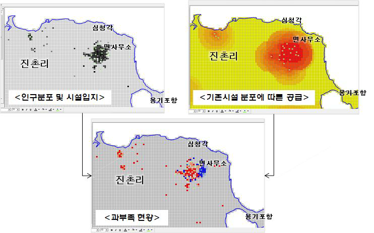 진촌리의 대피시설 입지 분석