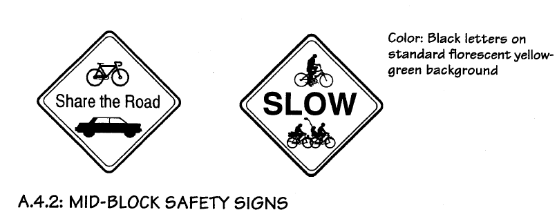 Mid-Block Safety Signs