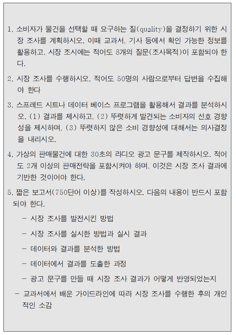 시장 조사 단원 평가 문항