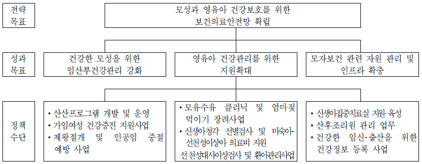 모자보건과의 전략체계도