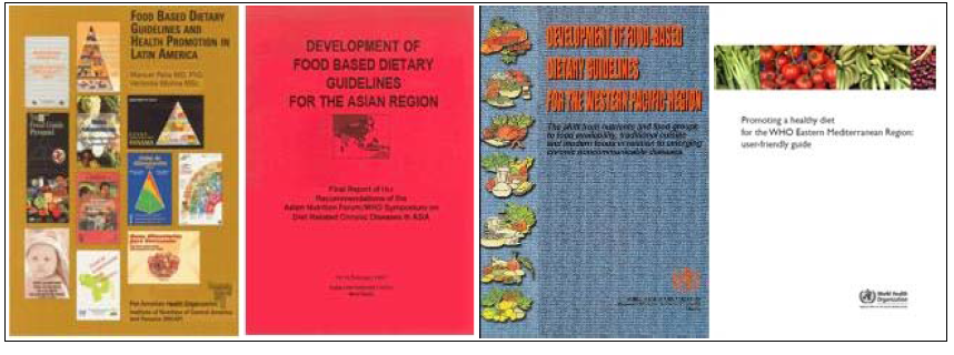 각 지역의 식품을 기반으로 한 식생활지침의 개발(라틴 아메리카, 아시아, 서태평양 지역, 동지중해 지역을 위한 리포트)