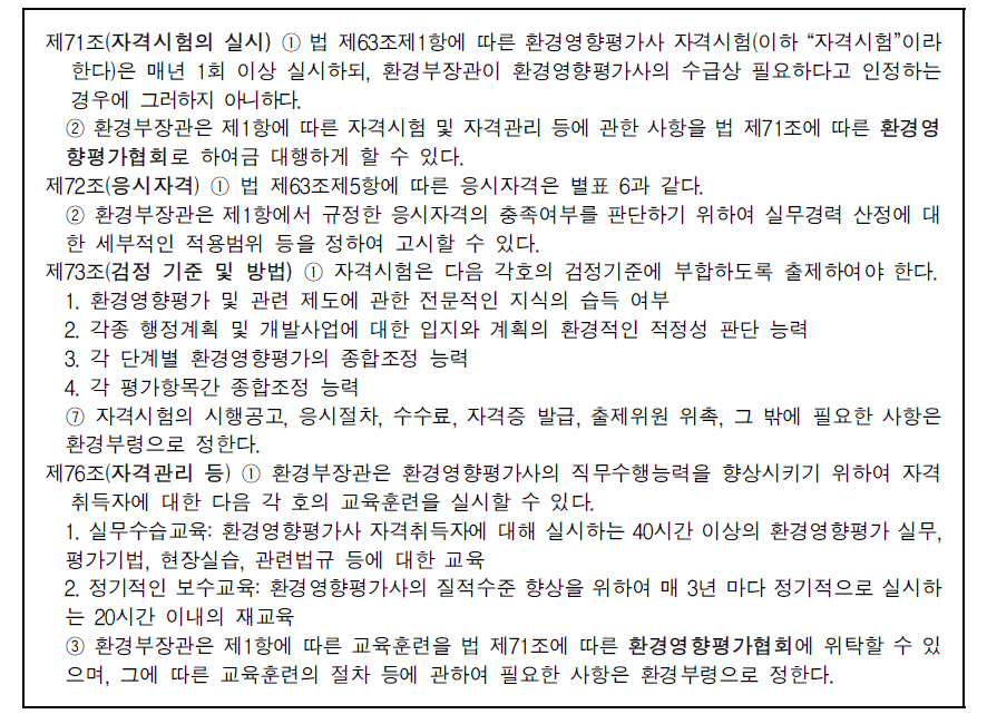 환경영향평가사 제도