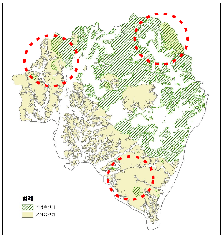 보전산지의 중복지정 사례(남양주시)