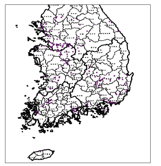 국가 및 지방공단 분포