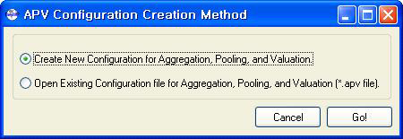 APV Configuration Creation Method 화면