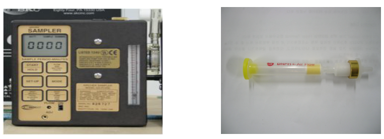 시료 포집 펌프(SKC사)및 DNPH카트리지