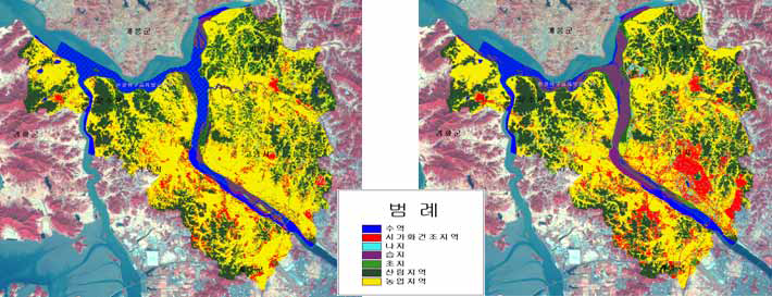 한강 하구역의 토지피복 변화