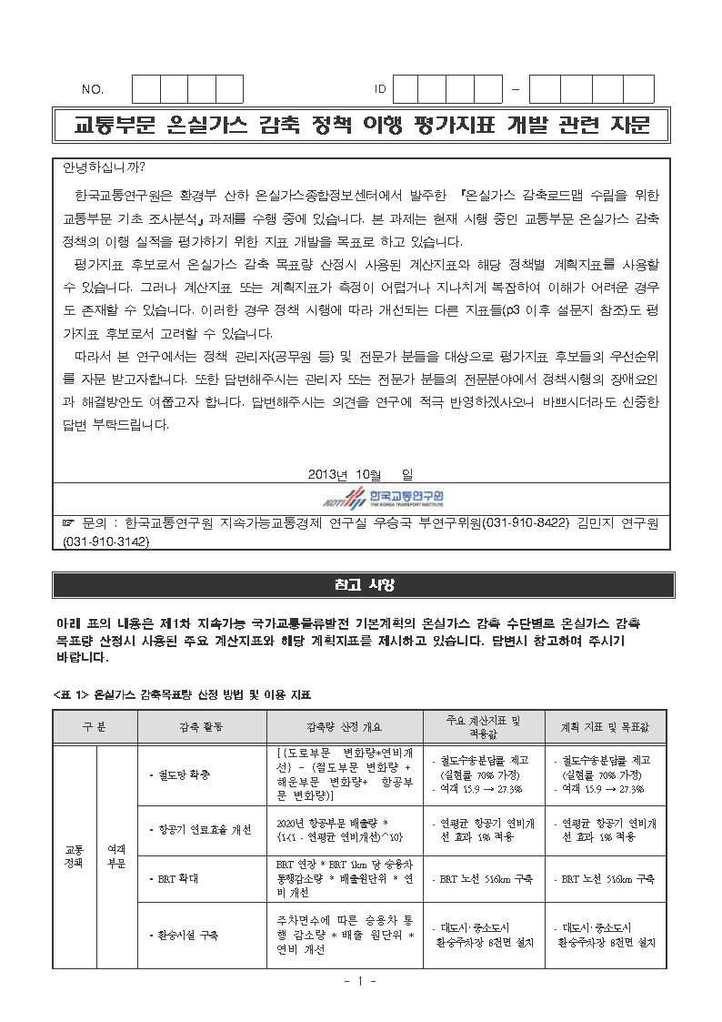 평가지표 후보 선정 관련 자문(1)