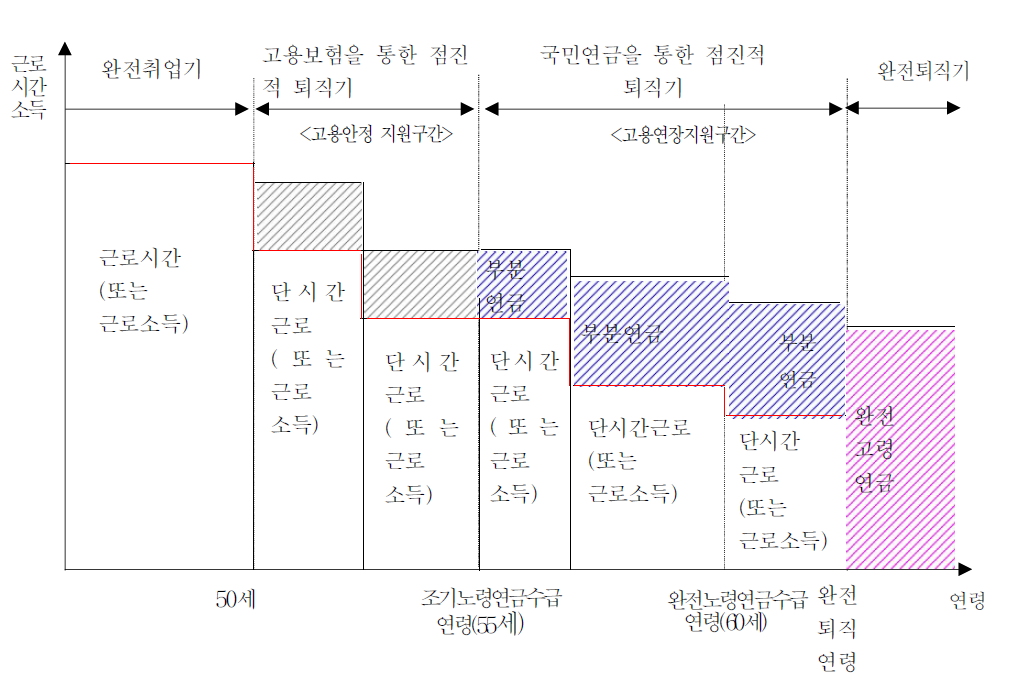 점진적 퇴직제도가 고령자의 퇴직 이행과정과 소득형태에 미치는 영향