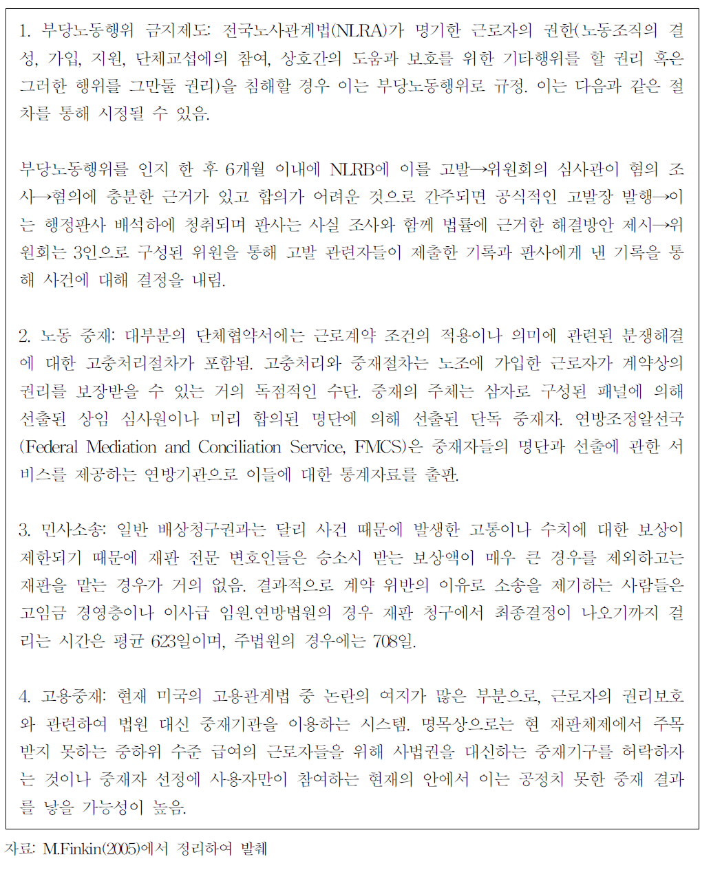 미국 분쟁해결 시스템의 네 가지 유형