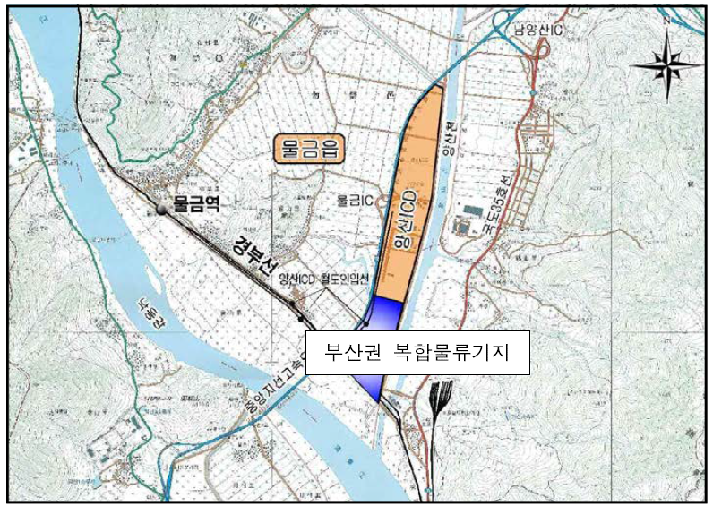 부산권 복합물류터미널 주변도